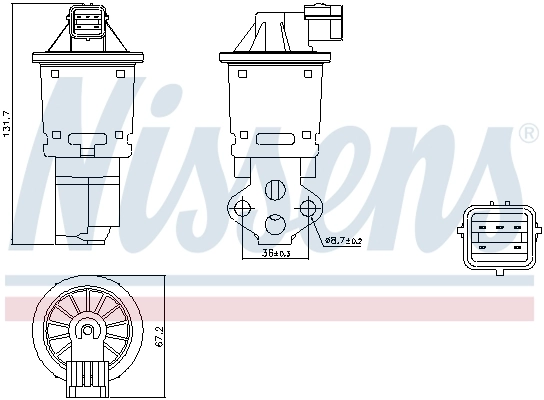Клапан EGR Nissens 98247 ціна, від 46.39 USD