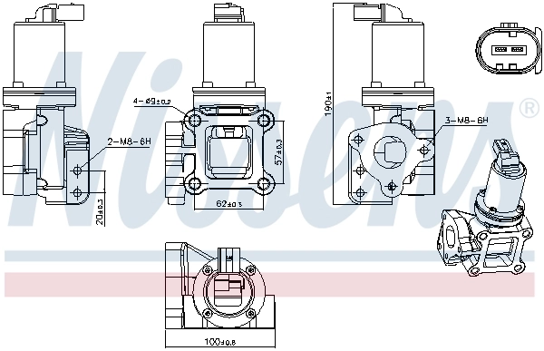 Клапан EGR рециркуляції газів Nissens 98309
