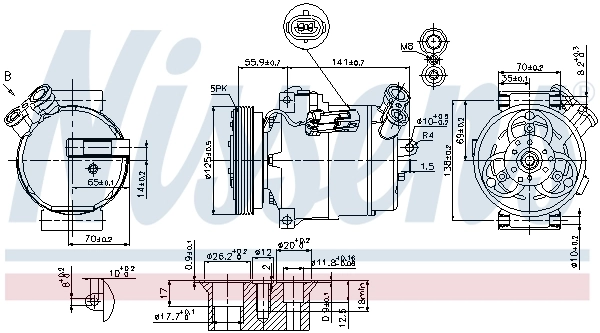 Купити 89308 Nissens Компресор кліматичної установки