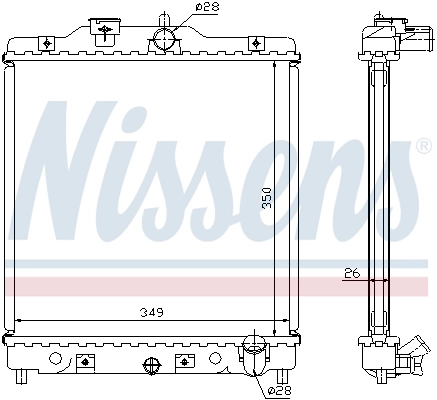 Радіатор 63310A Nissens