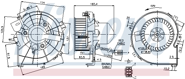 Моторчик пічки Nissens 87080
