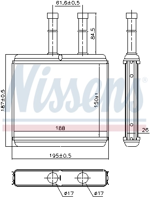 Радіатор обігрівача Nissens 76504