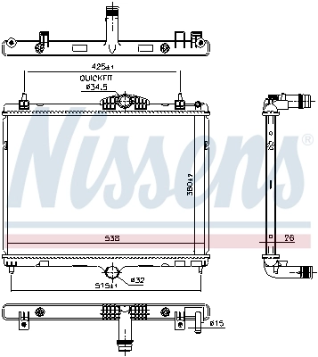 Радіатор 606055 Nissens