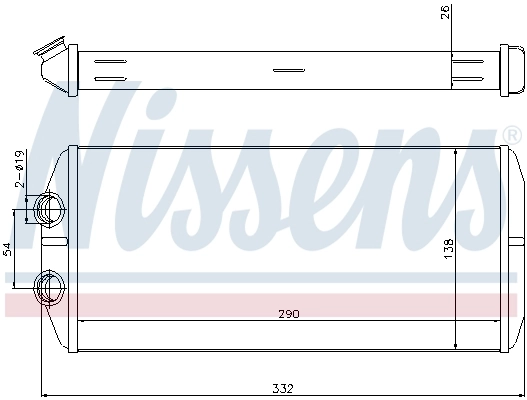 71164 Nissens Радіатор опалювача салону