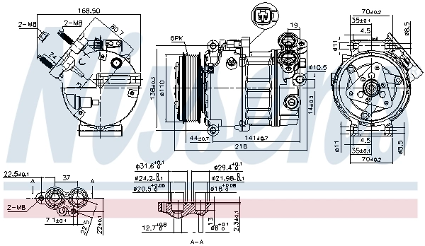 890125 Nissens Компресор холодоагенту