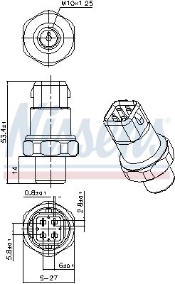 Клапан тиску кондиціонера Nissens 301036