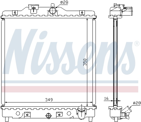Радіатор охолодження Nissens 63309A