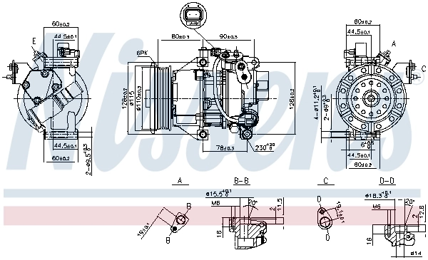 89554 Nissens Компресор холодоагенту