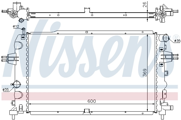 Радіатор 63111A Nissens