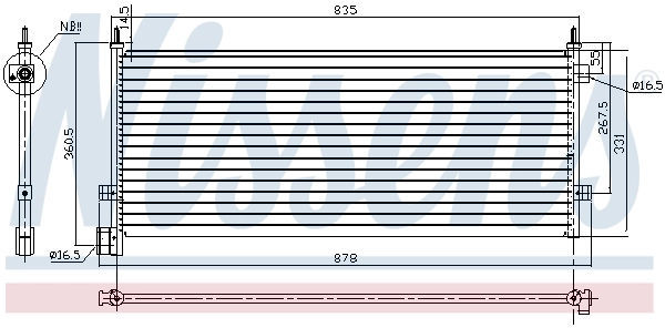 Конденсатор кондиціонера Nissens 94582 ціна, від 65.54 USD