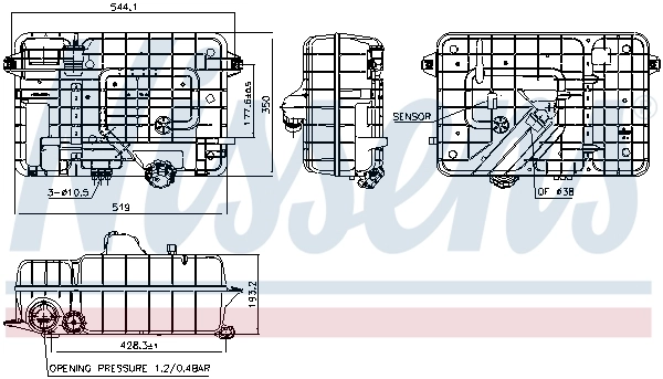 Бачок розширювальний Nissens 996053