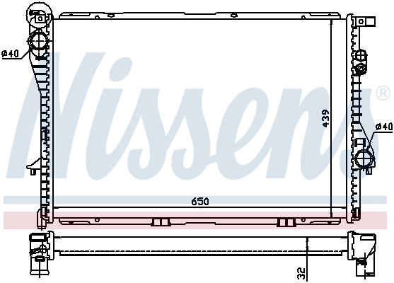 Радіатор охолодження Nissens 60603A