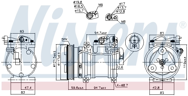 890688 Nissens Компресор холодоагенту