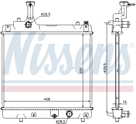 Радіатор 69401 Nissens