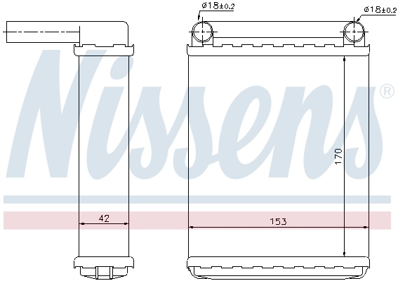 72038 Nissens Опалення кузова заднє
