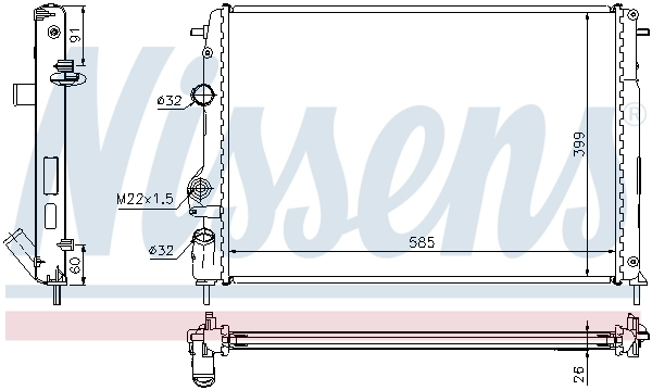 Радіатор 63896A Nissens