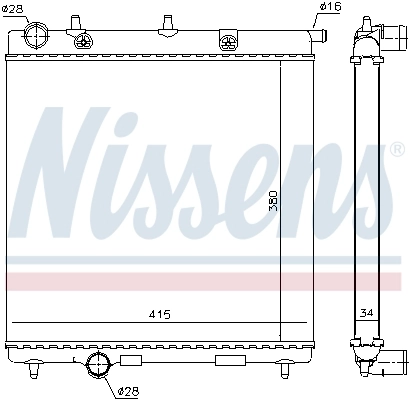 Радіатор охолодження Nissens 63505