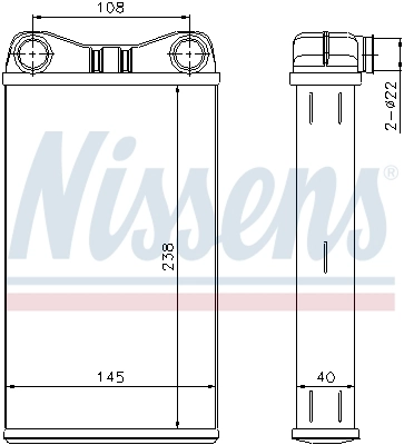 Радіатор пічки (обігрівача) Nissens 70227 ціна, від 41.41 USD