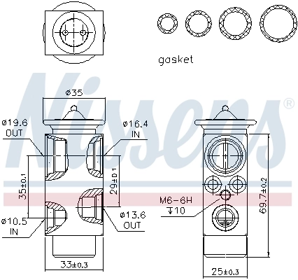 Клапан TRV, кондиціонера Nissens 999228