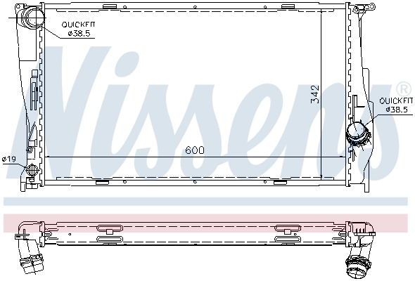 Радіатор 60785A Nissens