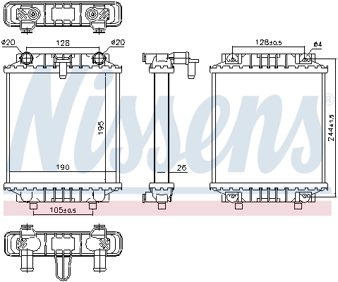 Радіатор охолодження, додатковий Bapmic BF0426640008