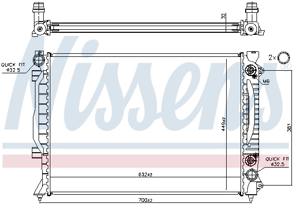 Радіатор охолодження Nissens 60423A