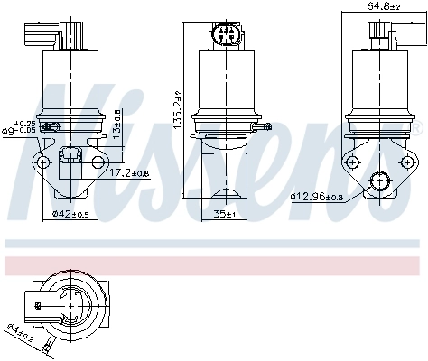 98372 Nissens Клапан рециркуляції відпрацьованих газів EGR