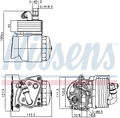 Корпус масляного фільтра 91323 Nissens