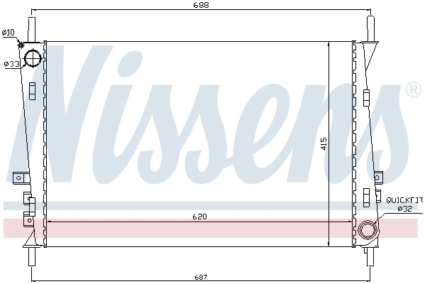 Радіатор охолодження Nissens 66704