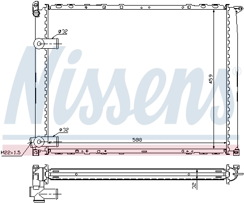 Радіатор охолодження Nissens 63943A