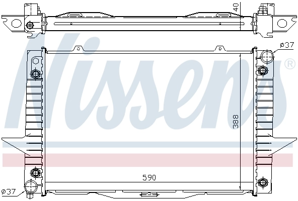 Радіатор охолодження Nissens 65539A