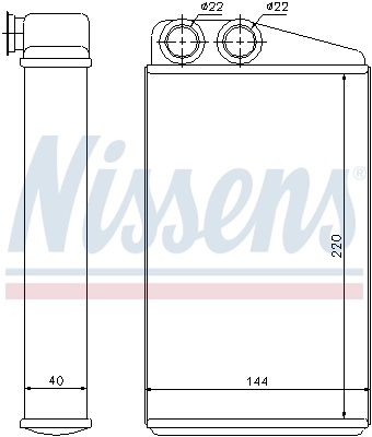 73249 Nissens Радіатор опалювача салону