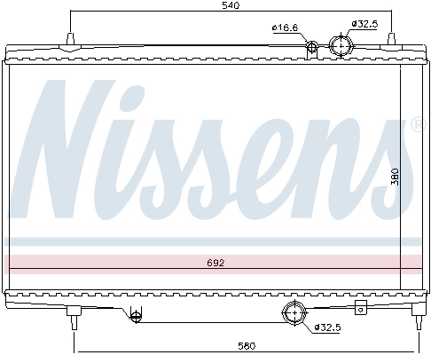 Радіатор охолодження Nissens 61297