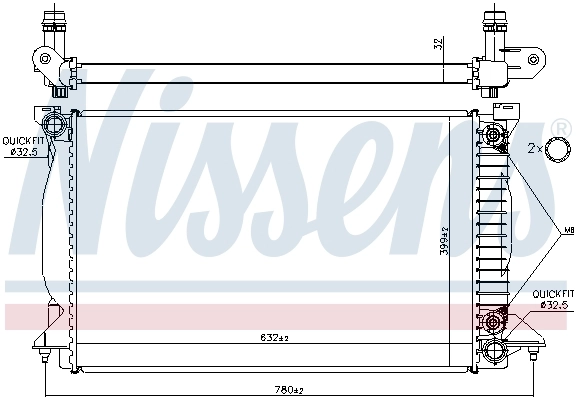 Радіатор охолодження Nissens 60303A