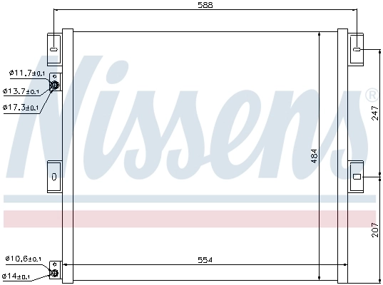 Радіатор охолодження кондиціонера Nissens 940075