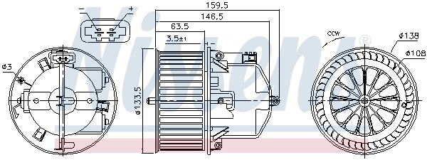 Моторчик пічки Nissens 87761