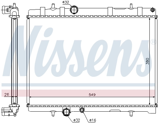 Радіатор 63608A Nissens
