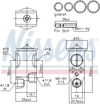 Клапан TRV, кондиціонера Nissens 999377