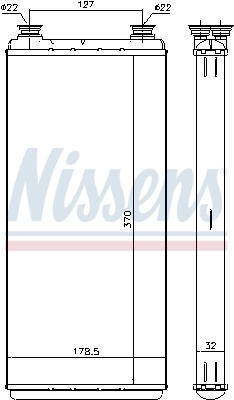Радіатор обігрівача Nissens 71891
