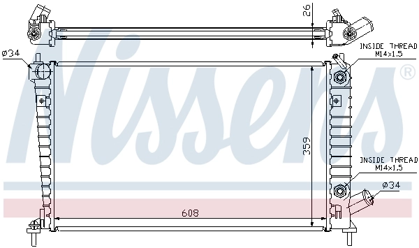 Радіатор охолодження Nissens 68005A