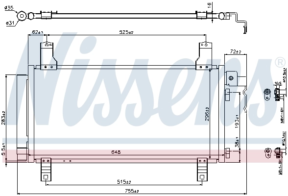 Конденсатор кондиціонера Nissens 94792 ціна, від 100.23 USD