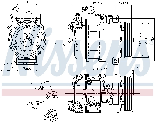 Насос кондиціонера Nissens 89214