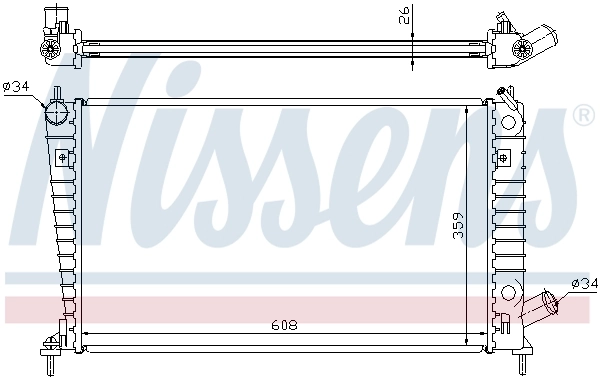 Радіатор охолодження Nissens 68000A