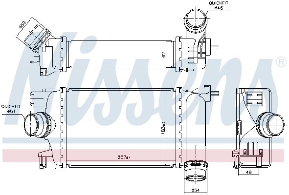 Радіатор інтеркулера Nissens NIS961583