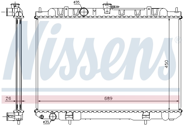 Радіатор 68705A Nissens