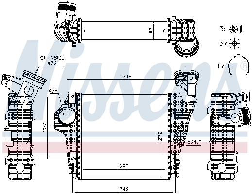 Радіатор інтеркулера Polcar 58X1J82