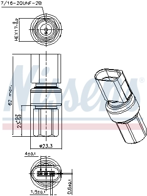 Клапан тиску кондиціонера Nissens 301098