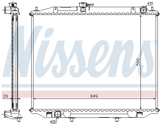 Радіатор охолодження Nissens 68708A