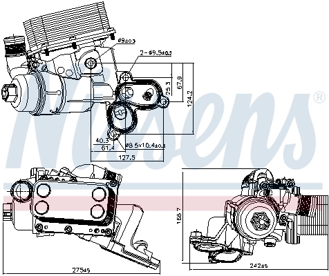 Корпус масляного фільтра Nissens 90924