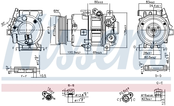 890916 Nissens Компресор холодоагенту